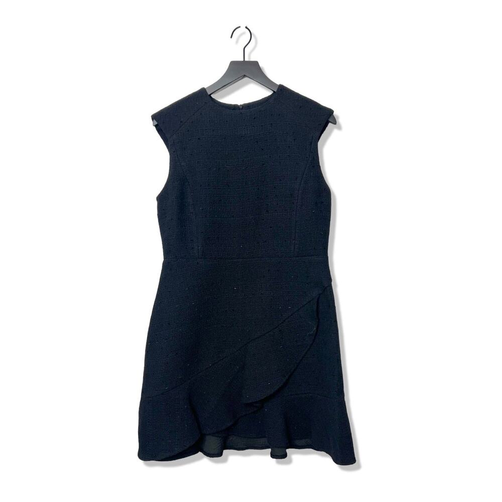 NWT! Mango Recycled Cotton Blend Black Dress, Size 8
